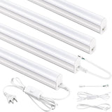4 Pack 4FT LED Shop Lights 20W 2300LM 6500K Linkable Integrated Garage Ceiling Cabinet Lights