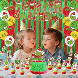 208Pcs Christmas Party Decorations Balloon Rain Curtain Stickers, Holiday Decorations For Families, Schools And Offices, Christmas And New Year'S Birthday Party Decorations.