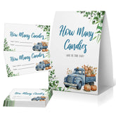 How Many Candies Game, Pumpkin Decorations Candy Guessing Game, Thanksgiving Games, Fall Baby Shower Games Getg02