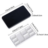 Travel Watercolor Palette,Portable Ceramic Palette 9 Well,Empty Wet Palette Metal Paint Box With Porcelain Palette(Black Box)