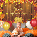 Little Pumpkin Party Decorations Fall Little Pumpkin Baby Shower Birthday Banner Backdrop Maple Leaves And 50 Pcs Balloon Arch Kit For 1St Birthday Party Thanksgiving Baby Shower Decorations Supplies
