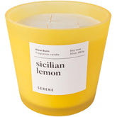 Large Scented Candle, Sicilian Lemon, 30Oz 3 Wick Huge Candle, Serene Collection Slow Burn Natural Soy Candles For Home Scented