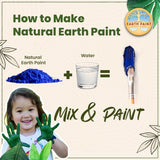 Petite Natural Earth Paint Kit – Eco-Friendly, Washable Craft Paint For Kids & Diy Projects, Non-Toxic, Gluten-Free, Made In The Usa, Compostable Packaging, Organic & Mineral-Based Pigments, 6 Bright Colors, Easy Clean-Up
