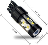 50W 7440 7441 LED Reverse Light Bulbs Xenon White High Power Backup Light Replacement