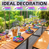 150pcs Neon 2026 New Year Party Plates & Cutlery Set for 25 Guests