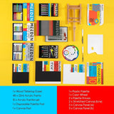 72Pcs Deluxe Acrylic Paint Set, Artist Painting Kit With Beech Wood Tabletop Easel, 48 Colors X 22Ml Acrylic Painting Set, Canvas, Paint Brushes, Art Supplies For Adults, Beginners