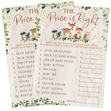 Baby Shower Games β The Price Is Right Game For Boy Or Girl, Woodland Forest Animals Theme, 50 Cards