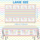 3Pcs Thank You Table Cloth Plastic We Appreciate You Table Cover Rectangle Appreciation Tablecloths Thankful Decor Grateful To Employee Teacher Doctor Thanksgiving Decor, 70.8" X 42.5"
