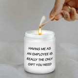 Boss Birthday Gifts For Women Men Mentor Leader Principal Boss Appreciation Gift For Superior Lavender Scented Boss Candle, Boss Lady Gifts For Women Bosses Day Retirement Present