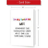 Funny Valentine'S Day For Wife, Birthday Card For Wife,Hilarious Mothers Day Cards For Wife From Husband, Humorous Wedding Anniversary Cards From Husband, Humor Birthday Card Gifts For Her