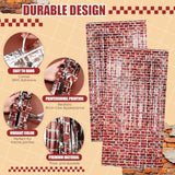 3Pc Brick Wall Tinsel Foil Fringe Curtains 6.6x3.3Ft Magical Party Backdrop