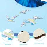 6Pcs Wooden Seagull Wall Decor Self-Adhesive, Nautical Coastal Beach Themed Wall Art, Removable Decals For Home Bathroom Bedroom Living Room Indoor Decor
