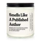 Gifts For Writers - Smells Like A Published Author Candle 7Oz Lavender Scented, Creative Gifts For Authors, Book Lovers, Publishing Gift, Writer’S Accomplishment Present, Literary Candle