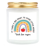 Candle Gift For Teacher Appreciation, Aromatherapy Candle For Women, Novelty For Teacher Appreciation Week, Natural Soy Wax Jar Candle, Unique Thank You Present With Saying, Vanilla Scent