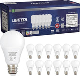 12 Pack A19 LED Light Bulbs 9W 60W Equivalent 5000K Daylight 810 Lumens E26 UL Listed