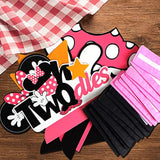 Oh Twodles Birthday Table Honeycomb Centerpieces - Cheers To Girls 2Nd Birthday Kids Two Years Old Mouse Themed Party Decorations Sign.