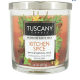Tuscany Candle Candle Kitchen Spice Premium Satin Wax Candle 14Oz, 6Iva