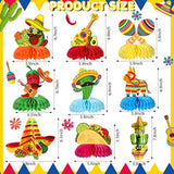 9 Pieces Fiesta Table Centerpieces Paper Mexican Honeycomb Decoration