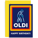 Old English Co. Funny Birthday Card For Him - Hilarious Joke Happy Birthday Oldi Card For Grandad Husband Dad Brother Uncle - Silly Birthday Card For Men| Blank Inside With Envelope