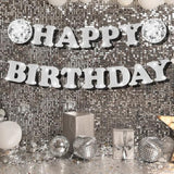 Disco Ball Happy Birthday Banner, Disco Birthday Party Decorations Small Happy Birthday Banner Birthday Party Supplies For 70S 80S Hippie Baby Shower