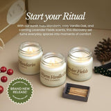 Soy Candle Gift Set 3 Pcs - 100% Plant-Based Fragrance Oils - Premium, Non-Toxic Candle - Softly Scented Natural Soy Wax - Handpoured In Wi - Discovery Candle Set And Ready To Gift