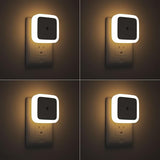 4 Pack Plug In LED Night Lights Dusk to Dawn Warm White Bedroom Bathroom Hallway Lights