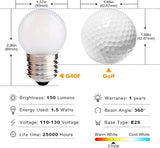 G40 1.5W LED Bulbs 15W Equivalent Small E26 Base Light Bulbs