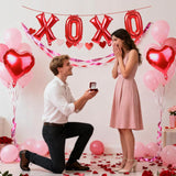 16 Inch Red Xoxo Letter Balloons Red Heart Foil Balloons Valentines Day Party Decorations Favors Supplies Valentine Galentines Wedding Ceremonies Bridal Shower Balloon Banner Wall Decor Photo Props