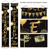 Retirement Porch Sign Door Hanging Banner, Retirement Banner The Legend Fabric Door Sign Background For Retire Party Decoration Supplies, 71 X 12 Inches(Black And Gold)