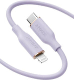 6FT MFi Certified USB C to Lightning Fast Charging Cable Silicone Lilac Purple for iPhone and iPad