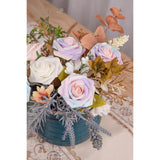 60Pcs Artificial Rose Flowers Real Touch Fake Flowers With Stem Foam Roses For Diy Wedding Bouquets Baby Shower Table Centerpieces Party Holiday Home Spring Valentines Day Decor(Light Rainbow)