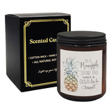 Inspirational Candles, Gifts For Women & Teenage Girls - Pineapple Scented Home Candle
