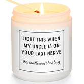Aunt Gifts, Aunt Mothers Day Gift From Niece Nephew, Light This When My Uncle Lavender Scented Candle For Christmas Birthday Wedding Mother'S Day(7 Oz, White)