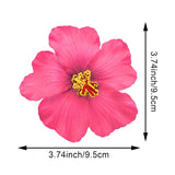 20 Pcs Light Pink Hawaiian Faux Flowers Hibiscus Flowers Hawaii Party Summer Party Diy Foam Hibiscus Flower For Tabletop Decoration Favors Supplies (No Clip)