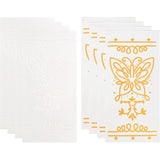 Encanto Inspired Butterfly Decals For Prayer Candles, 8 Pack (4 White, 4 Gold), Fits 8 Inch Tall Glass Jar (Not Included) (8)