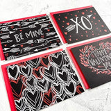 Valentines Day Card Set - Set Of 8 Chalk Art Blank Valentines Day Cards With Envelopes - Assorted Valentine Cards Great For Adults - Valentines Note Cards - Made In The Usa