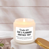 Travel Gifts For Women - Lavender Scented Candle - Best Gifts For People Who Travel - Unique Vacation Gift For Traveler
