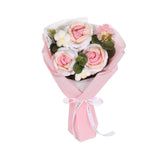 Crochet Flower Bouquet, 3 Flowers Crochet Graduation Flower Bouquet, Knitted Bouquet, Roses, Preserved Flower For Mother'S Day, Valentine'S Day, Birthday (Pink)
