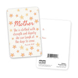 Wallet Scripture Cards - Mother, Prov 31:25 - Pack Of 12 Inspirational Christian Cards With Scripture Encouragement, Bible Verse Cards For Women & Men, Daily Prayer Cards For Devotions