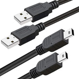 2 Pack 10FT Mini USB Charging Cable for PS3 DualShock 3 Controller PlayStation 3