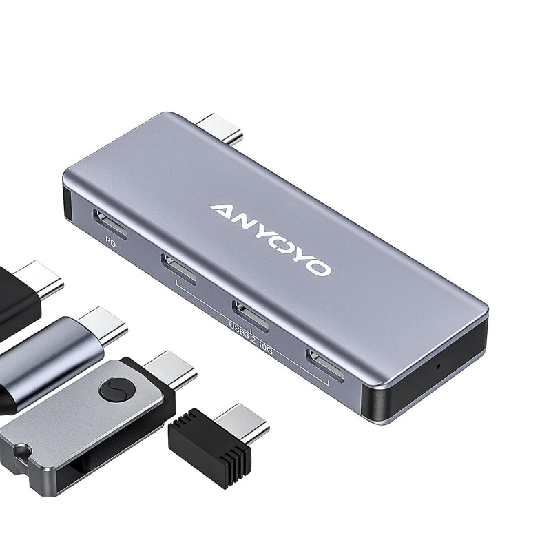 Usb C Hub,4 Port Usb-C To Usb-C Hub With 3 Usb 3.2 Gen2 Ports(10Gbps),1 100W P