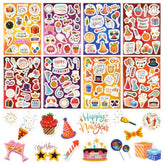 32 Sheets 2026 Happy New Year Party Supplies Stickers, New Year Eve Colorful Stickers Labels For New Years Chocolate Gift Party Decor Favor, Nye Fireworks Candy Sticker Label 500+Pcs