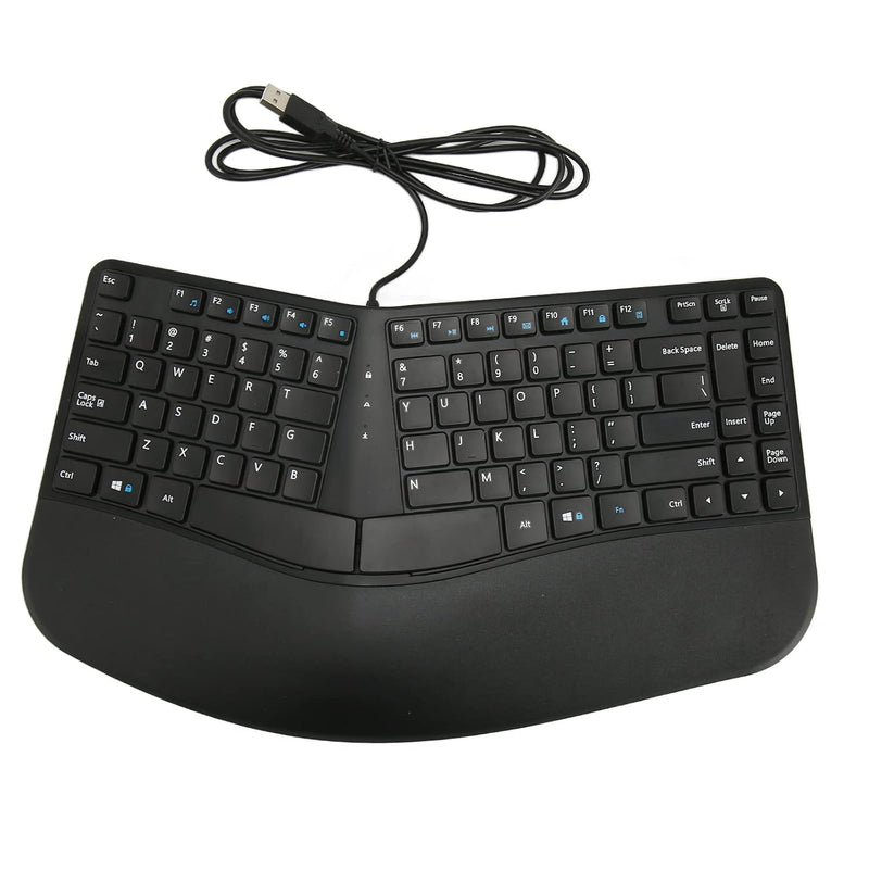 Ergonomic Keyboard, 87 Keys Wired Split Keyboard With Wrist Rest For Carpal Tu