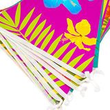 2 Pack Hawaiian Bunting Banners Luau Tropical Bunting 6 Meters For Summer Luau Tiki Beach Party Decorations