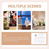 Small Light Bulb Candy Bottle Ornament Container Cajitas De Para Stocking Stuffer Hanging Light Fillable Bulb Clear Christmas Baubles Candy 24Pcs