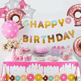 2 Pcs Donut Dessert Theme Party Plastic Table Cover Birthday Party Decorations