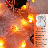 Small Football Decor String Lights, Battery Operated 6.6Ft 20Led 8 Mode With Timer Room Decorations For Boys Bedroom Or