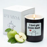 Jar Candles Gifts For Men Women, Apple Cinnamon Candles Aromatherapy Candle For Mom Girlfriends Lovers, Funny Candles For White Elephant Fathers Mothers Day Birthday Valentines