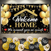 Welcome Home Military Banner Set – XL Backdrop & Balloons for Deployment Return Party Decor