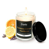 Scented Soy Candles, 7Oz In White Frosted Jar - 50-Hour Burn Time, Aromatherapy Candle For Home Decor, Cozy Gifts For Any Occasion,Ideal Gifts For Women(Lemon Citrus Verbena)